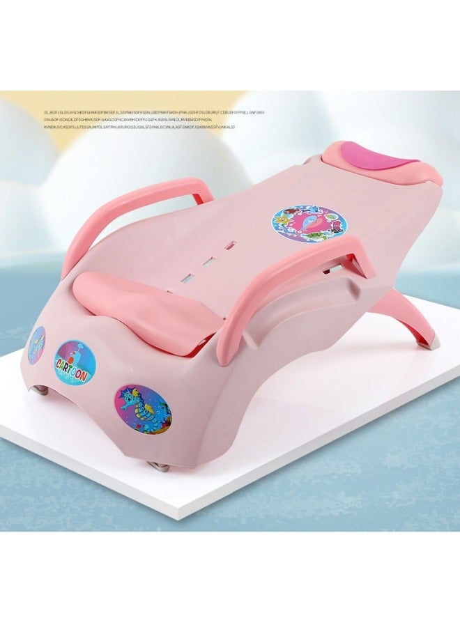 Kids Hair Washing Chair,Adjustable Children Shampoo Chair,Toddler Shampoo Chair Bather Girls, Kids Hair Washing Bath Seat, Children Head Hair Rinser Salon Chair - Image 2